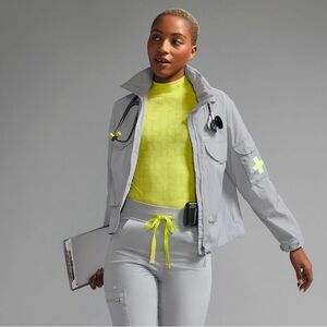 Figs On Shift Extremes Gray Hooded Jacket